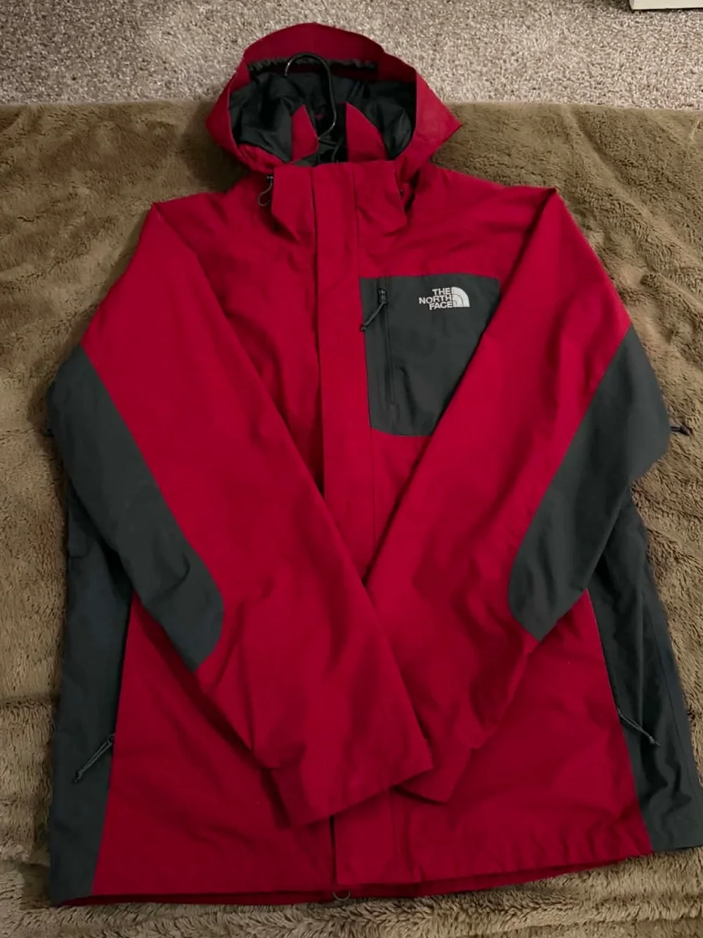 The North Face Dark Red Mens Hooded Jacket